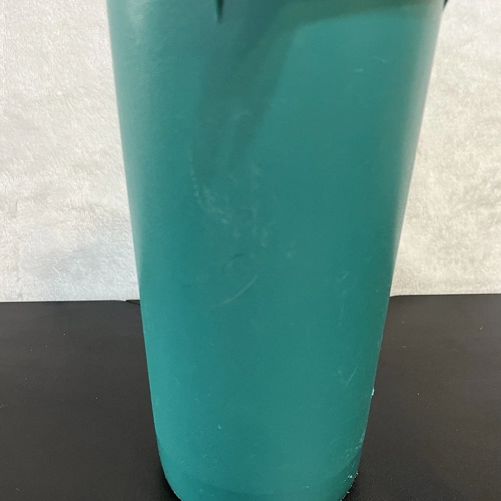 VTG Tupperware Round #563-8 Beverage Pitcher Flip-top Lid A-Tab Teal Green